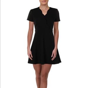 Aqua Womens Scalloped Neoprene Cocktail Dress